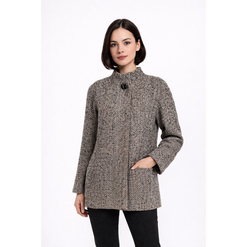 1970s Bert Newman petite tweed wool coat size Large Petite